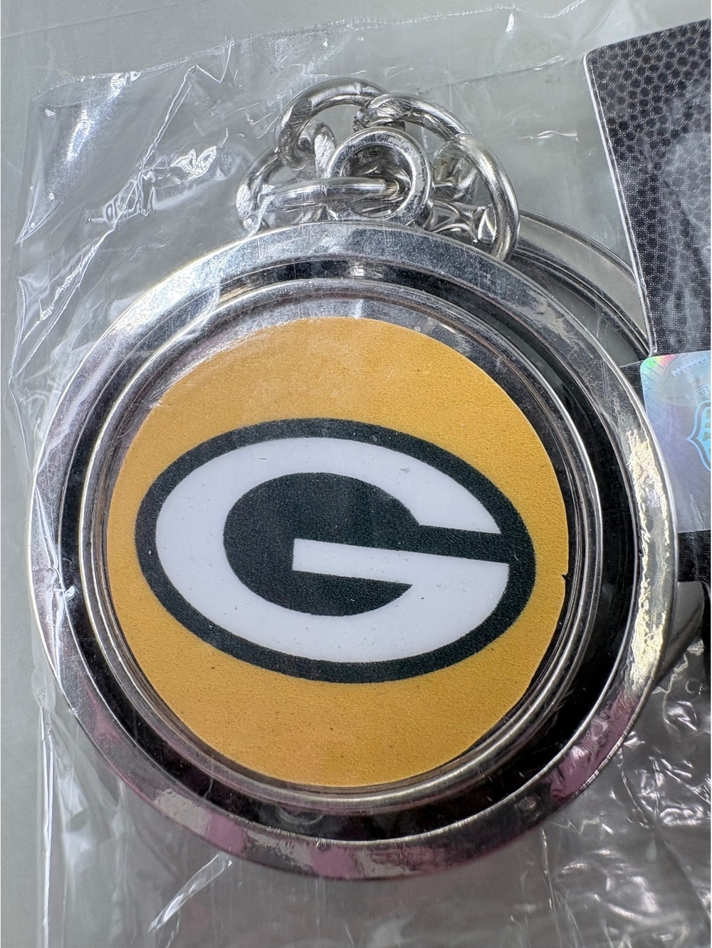 NFL Green Bay Packers Spinning Metal Key Ring New